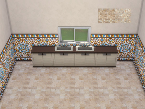 Sims 4 — Kitchen Tile Insert  Floors by yuxmara2710 —  Kitchen Tile Insert Floors