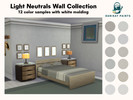 Sims 4 — Light Neutrals Wall Collection by Danikat15 — This collection of light neutral and white paints is a perfect
