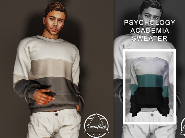 Sims 4 — [PATREON] Psychology Academia - Sweater *Early Access* by Camuflaje — * New mesh * Compatible with the base game