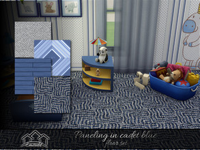 Sims 4 — Paneling in cadet blue floor set by Emerald — Add interesting and elegance to your rooms.