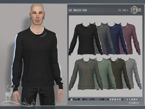 Sims 4 — HYRO  SWEATER by DanSimsFantasy — It is a basic sweater with a light appearance, it shows fringe on the sleeves.