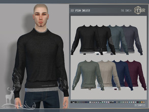 Sims 4 — IPSUM  SWEATER by DanSimsFantasy — Sweater in cotton material, accompanied by a shirt inside. Samples: 36