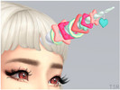 Sims 4 — Playtime Unicorn by Saruin — A fun unicorn horn with playtime accessories - 10 swatches - new mesh - all LODs