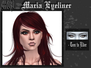 Sims 4 — Maria Eyeliner by MaruChanBe2 — Cute eyeliner for your goth cuties <3