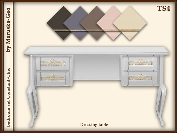 Sims 4 — [bedroom Constant-Chic] dressing table by Maruska-Geo — dressing table - 6 colors