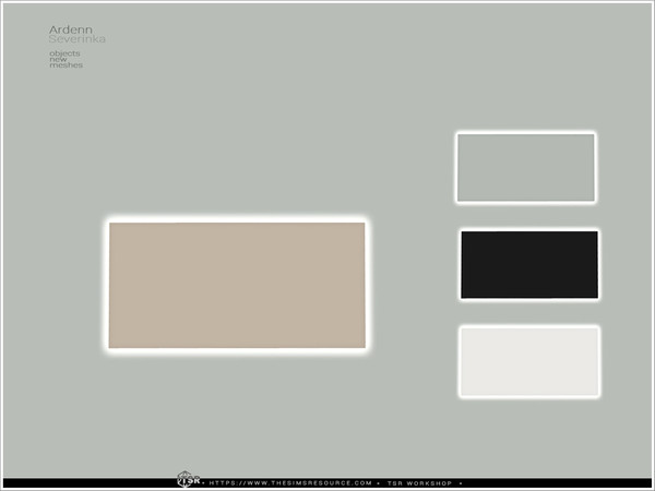 Sims 4 — Ardenn - TV zone by Severinka_ — Wall decorative panel for TV with light From the set 'Ardenn living room