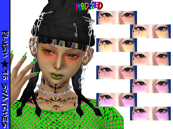 Sims 4 — BLUSH N1 by 148DAZED — HQ & BG compatible ! for all skintones & enabled for both frames !! 36 SWATCHES