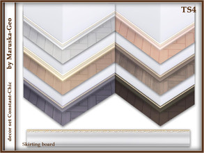 Sims 4 — M-Geo [decor Constant-Chic] skirting board by Maruska-Geo — skirting board - 6 colors