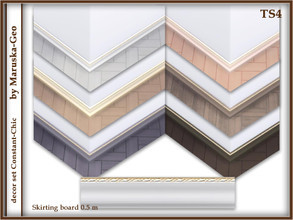Sims 4 — M-Geo [decor Constant-Chic] skirting board 05 m by Maruska-Geo — skirting board 05 m - 6 colors