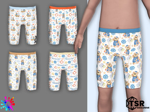 Sims 4 — Toddler Maritim Swim Trunks by Pelineldis — Some cute swim trunks with maritim bear prints.