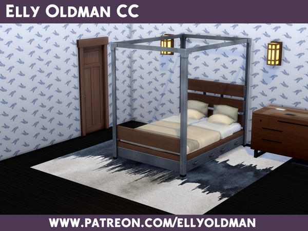 Sims 4 — Floral Pattern Wall by EllyOldman — Perfect for bedrooms.