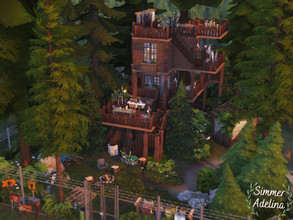 Sims 4 — The Loners Treehouse by simmer_adelaina — This treehouse is home to a couple of werewolves looking to stay away