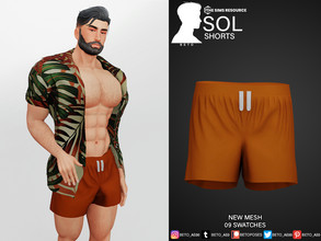 Sims 4 — Sol (Shorts) by Beto_ae0 — Summer shorts for adults, enjoy it - 07 colors - New Mesh - All Lods - All maps