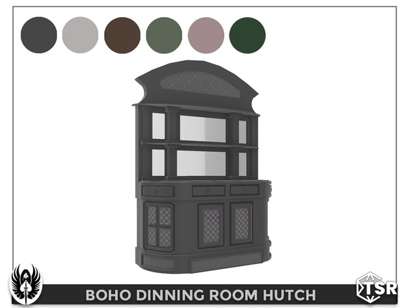 Sims 4 — Boho Dinning Room Hutch by nemesis_im — Hutch from Boho Dinning Room Set - 6 Colors - Base Game Compatible 