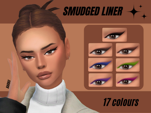 Sims 4 — Smudged.liner by barbii_ — - Female/Male - Base Game Compatible - 17 colours - Eyeliner category Enjoy <3