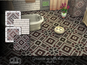 Sims 4 — Granite in Offwhite snow floor set by Emerald — Granite wall is the very best natural stone for your home.