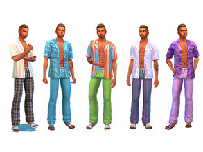 Sims 4 — Styled look - Male Sleepwear by Terah — This content offers a new styled look that will be added to your game,