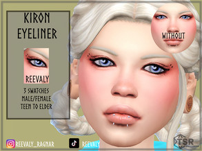 Sims 4 — Kiron Eyeliner by Reevaly — 3 Swatches. Teen to Elder. Male and Female. Base Game compatible. Please do not