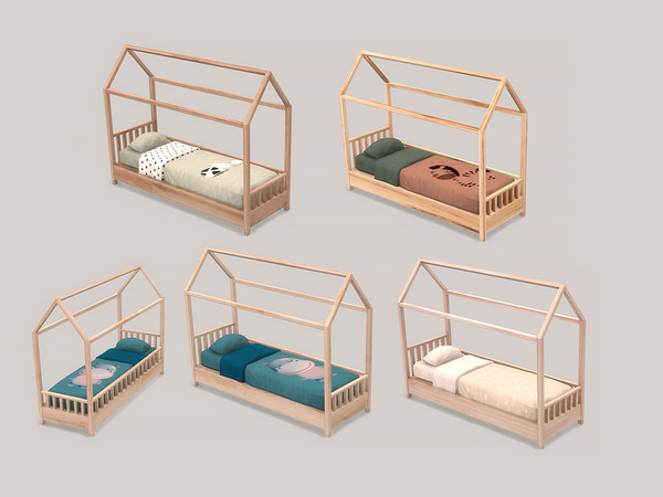 Sims 4 — Ung999 - Bedroom Lien Bed Single (R) by ung999 — Bedroom Lien Bed Single (R) Color Options : 4