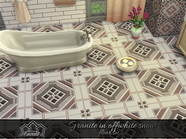 Sims 4 — GraniteOffwhiteSnowFloors_3 by Emerald — Granite wall is the very best natural stone for your home.