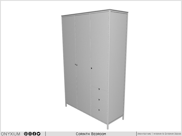 Sims 4 — Corinth Wardrobe by Onyxium — Onyxium@TSR Design Workshop Bedroom Collection | Belong To The 2023 Year
