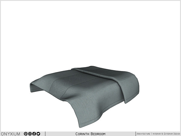 Sims 4 — Corinth Bed Blanket by Onyxium — Onyxium@TSR Design Workshop Bedroom Collection | Belong To The 2023 Year