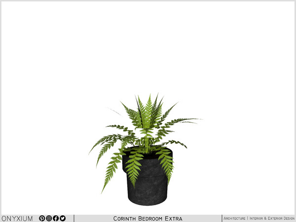 Sims 4 — Corinth Small Plant by Onyxium — Onyxium@TSR Design Workshop Bedroom Collection | Belong To The 2023 Year