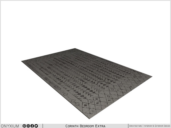 Sims 4 — Corinth Rug by Onyxium — Onyxium@TSR Design Workshop Bedroom Collection | Belong To The 2023 Year