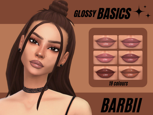 Sims 4 — Glossy_basics by barbii_ — - Female/Male - Teen to elder - Base Game Compatible - 19 colours - Lipstick category