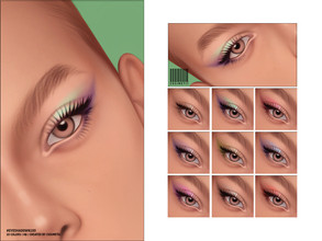 Sims 4 — Eyeshadow  | N190 by cosimetic — - Female - 10 Swatches. - 10 Custom thumbnail. - You can find it in the makeup