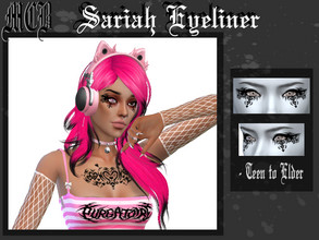 Sims 4 — Sariah Eyeliner by MaruChanBe2 — Graphic eyeliner for your cuties <3
