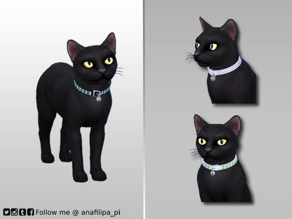Sims 4 — Sophisticated Diamond collars - B&W - CATs by AnaFilipa_pi — Beautiful diamond collars for our most refined