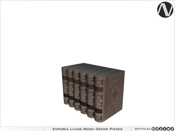 Sims 4 — Emporia Books by ArtVitalex — Living Room Collection | All rights reserved | Belong to 2023 ArtVitalex@TSR -