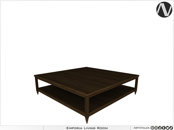 Sims 4 — Emporia Coffee Table by ArtVitalex — Living Room Collection | All rights reserved | Belong to 2023