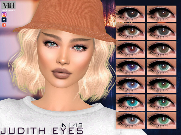 Sims 4 — Judith Eyes N143 by MagicHand — Lenses for males and females in 16 swatches - HQ Compatible. Preview - CAS