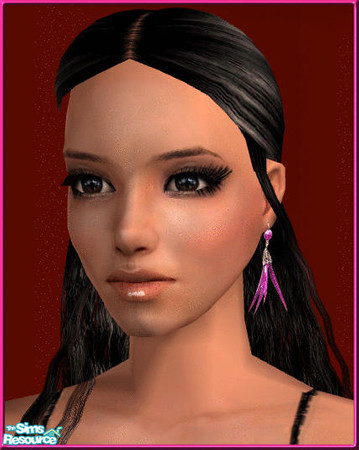 Sims 2 — Lianaa Set 7 Fashion Earrings - purple by Lianaa — Set 7 Fashion Earrings Purple