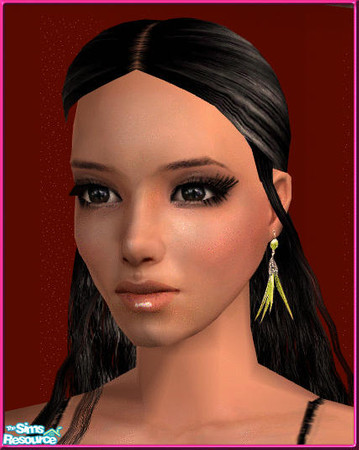 Sims 2 — Lianaa Set 7 Fashion Earrings - lime by Lianaa — Set 7 Fashion Earrings Lime
