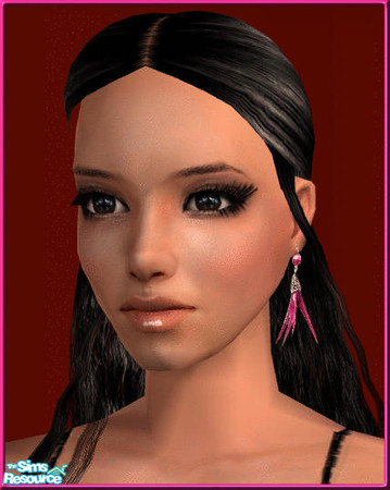 Sims 2 — Lianaa Set 7 Fashion Earrings - darkpink by Lianaa — Set 7 Fashion Earrings DarkPink