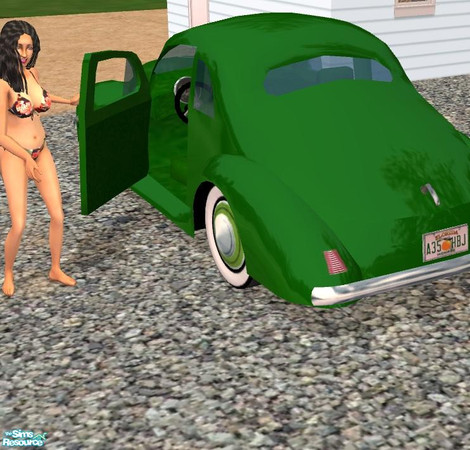 Sims 2 — 1940 Viking Coupe - Green Interior by Dr Pixel — Green Interior color option