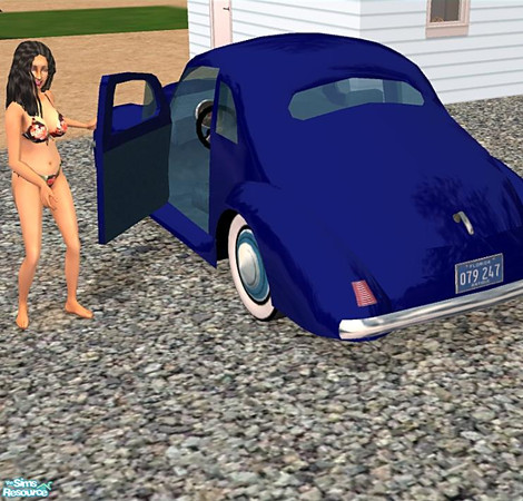 Sims 2 — 1940 Viking Coupe - Blue Interior by Dr Pixel — Blue interior color option