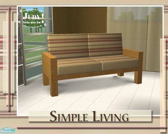 Sims 2 — Judy Simple Living - Loveseat by judyhugsnoopy — Really simple design for your Sim house :) Please download the