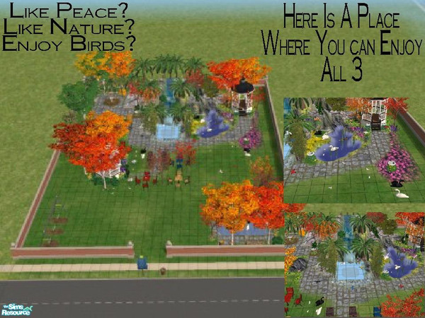 Sims 2 — Tranquil Moment Aviary by lollipop6969 — If you like birds, this is the place to be! Enjoy!