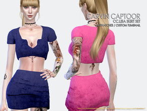 Sims 4 — CC.Lisa Skirt Set by carvin_captoor — Created for sims4 All Lod 6 Swatches Don't Recolor And Claim you own (YOU