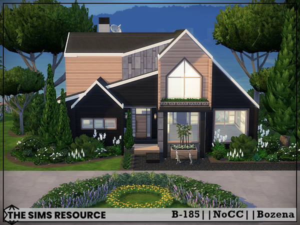 Sims 4 — B-185-Shell by Bozena — The house is located in the San Sequoia . Have fun Lot: 30 x 20 Value: $ 31 763 Lot