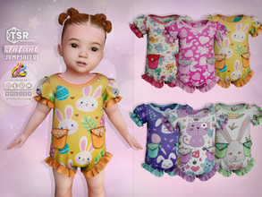 Sims 4 — Infant Girl Jumpsuit 01 by RobertaPLobo — :: Infant Jumpsuit 01 - cats and rabbits - TS4 :: Only for Girl :: 6