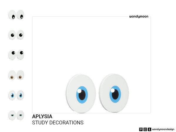 Sims 4 — Aplysia Eyes Decor by wondymoon — Aplysia Kids Room - Eyes Decor Wondymoon Sims 4 Creations | 2023