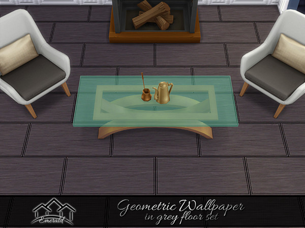 Sims 4 — Geo Grey Floors 2 by Emerald — Change the entire look and create a extremely beautiful place with geo floors.