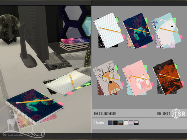 Sims 4 —  CIEL NOTEBOOK by DanSimsFantasy — These are your two notebooks and the pencil you left on them. Samples. 7