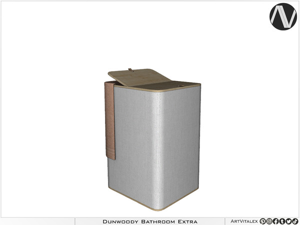 Sims 4 — Dunwoody Laundry Basket by ArtVitalex — Bathroom Collection | All rights reserved | Belong to 2023