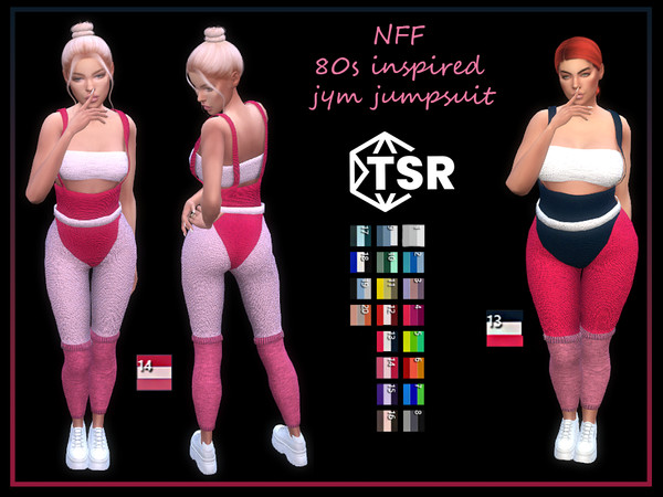 Sims 4 — 80s inspired jym jumpsuit by Nadiafabulousflow — Hi guys! This upload is 80s inspired jym jumpsuit - New mesh -